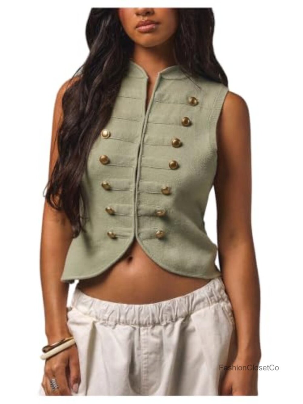 Women's Sleeveless Knit Tank Vest Top Slim Fit Mock Neck